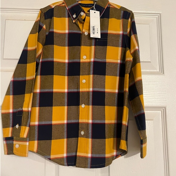 Janie and Jack Other - Janie and Jack Yellow & Navy Plaid Button-Down Shirt